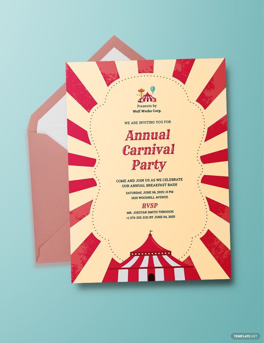Carnival Party Invitation Template