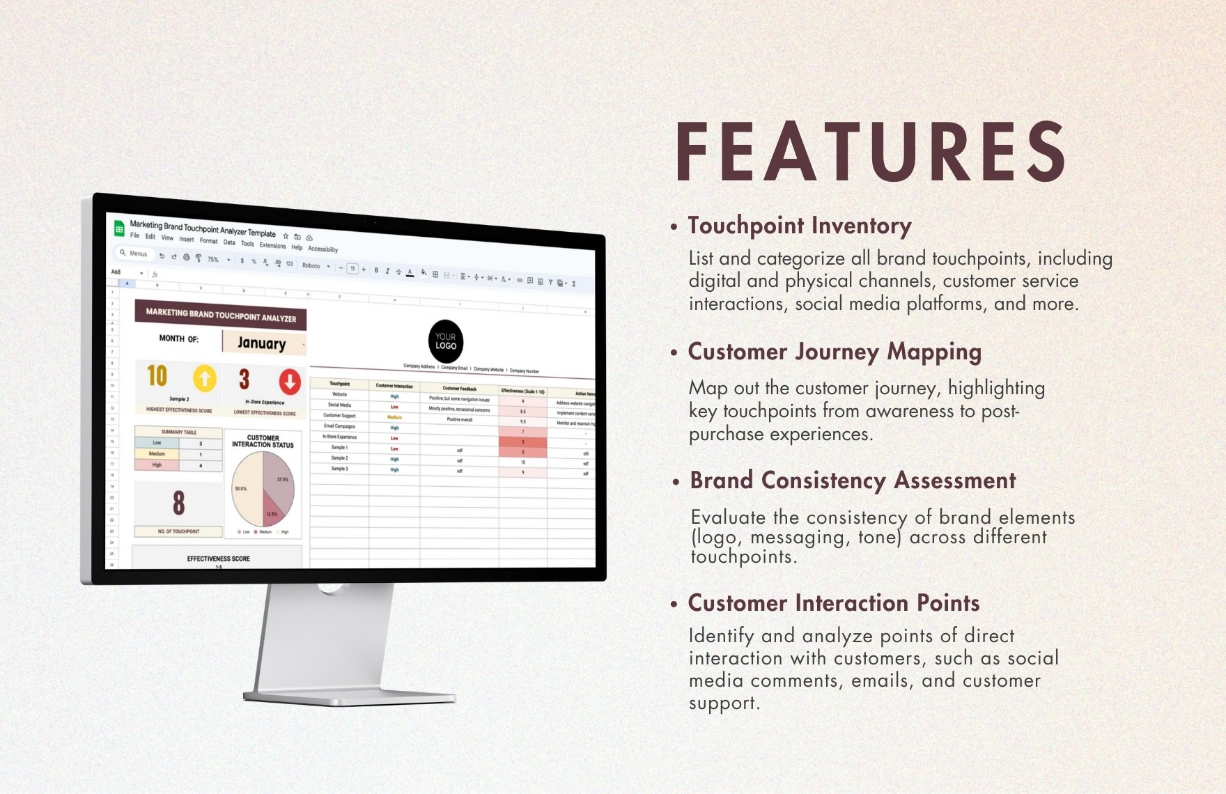 Marketing Brand Touchpoint Analyzer Template