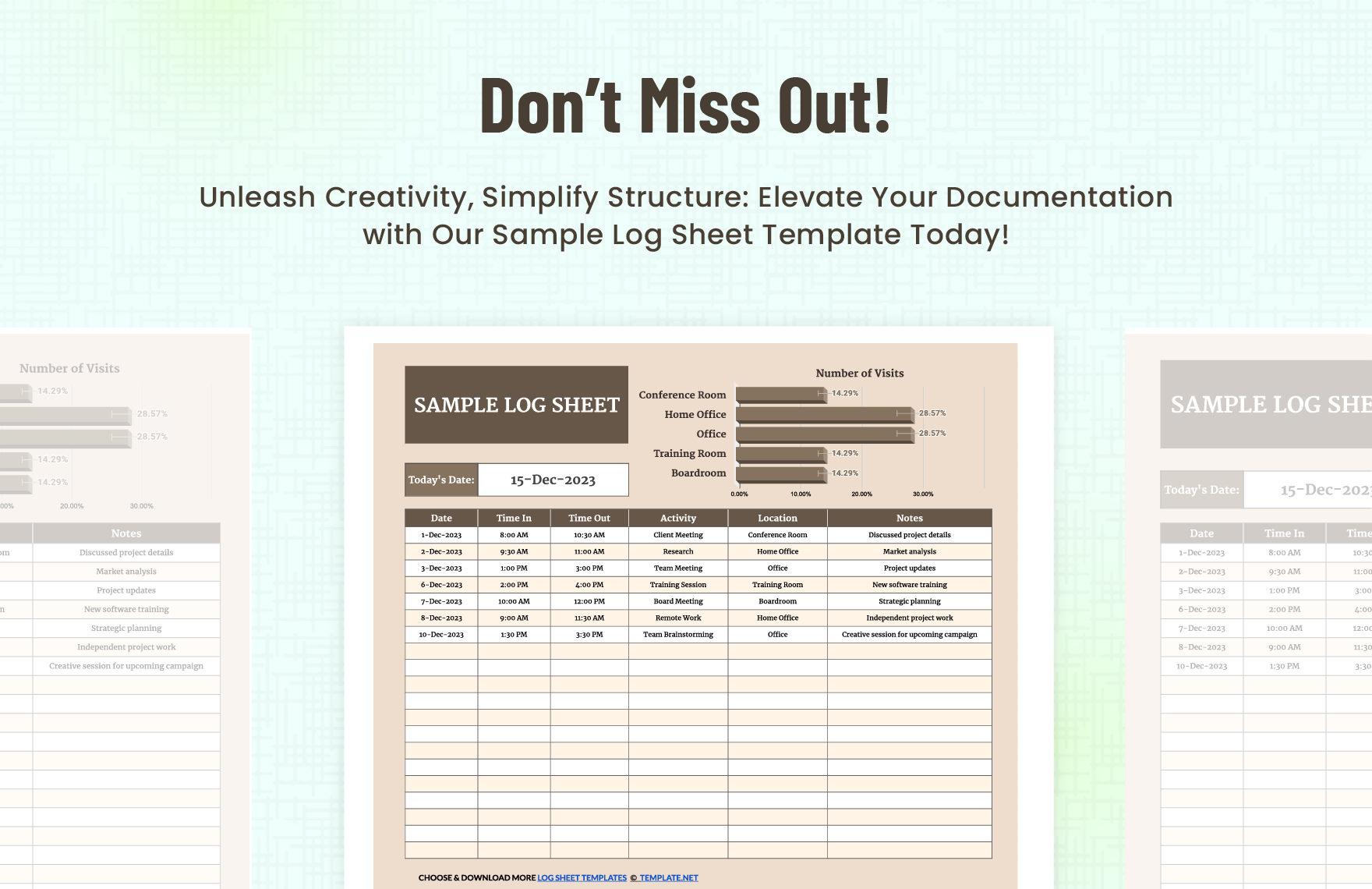 Sample Log Sheet Template