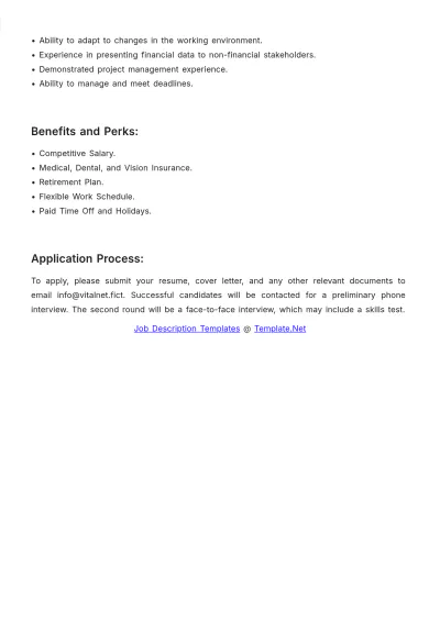 Free Assistant Director of Accounting Job Description Template to Edit Online