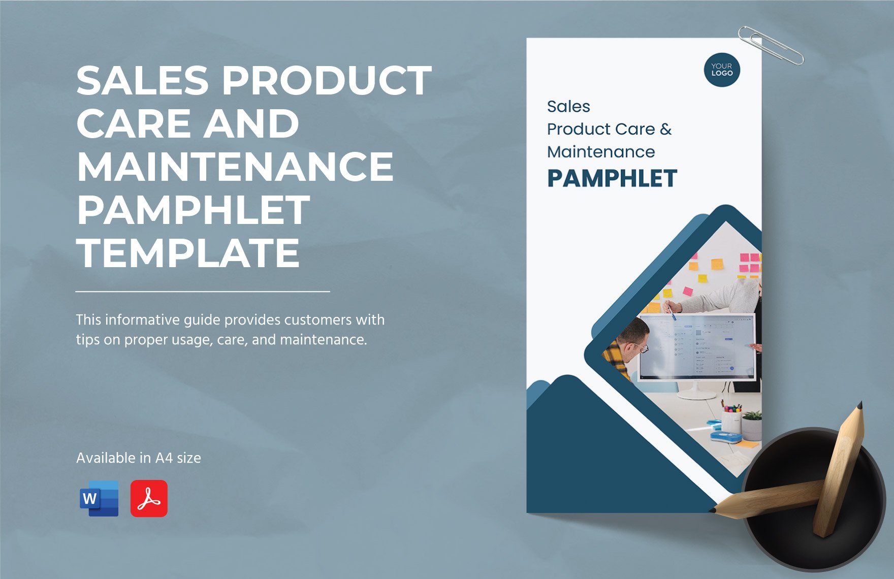 Sales Product Care and Maintenance Pamphlet Template