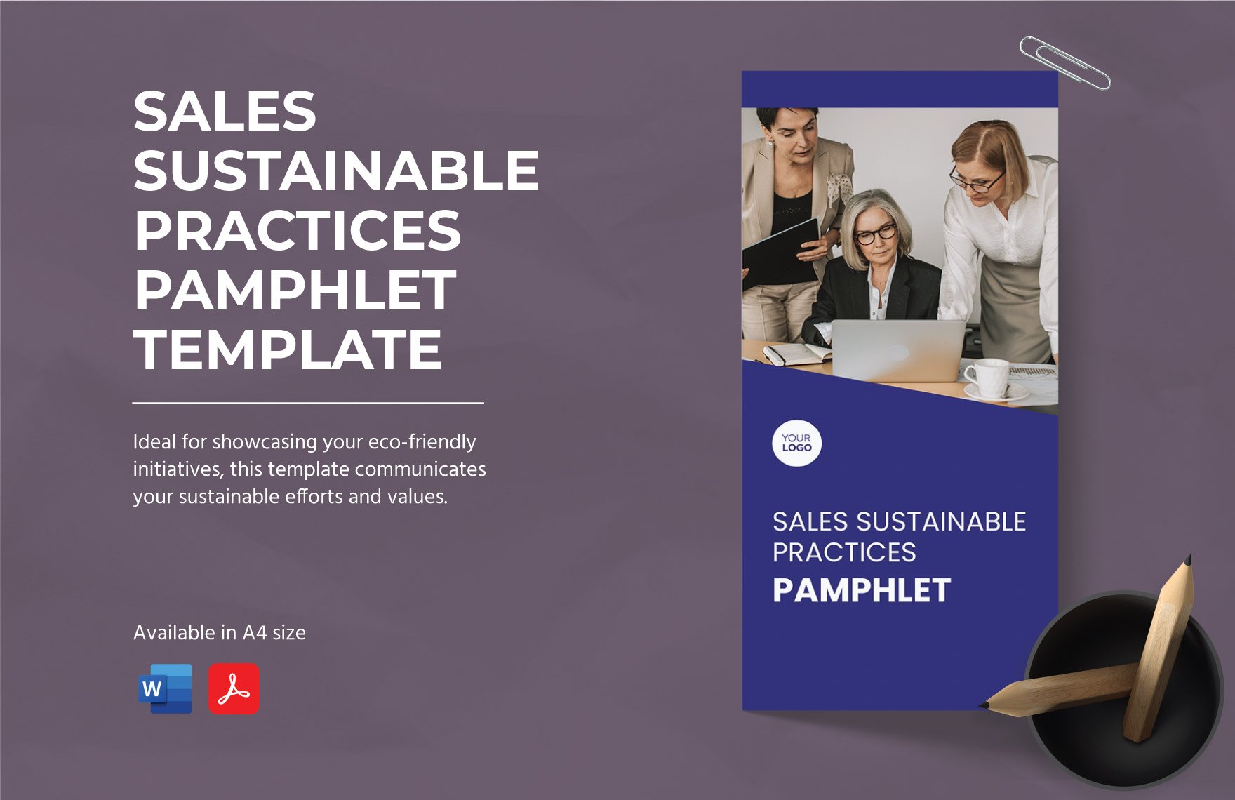 Sales Sustainable Practices Pamphlet Template