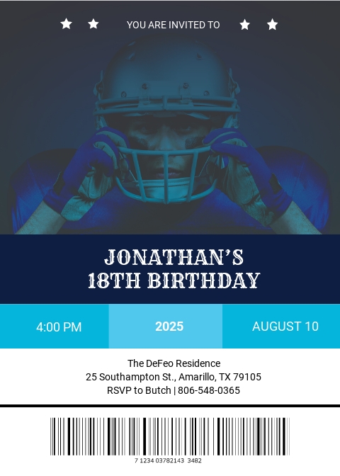 Sports Ticket Invitation Template [Free JPG] - Illustrator, Word ...