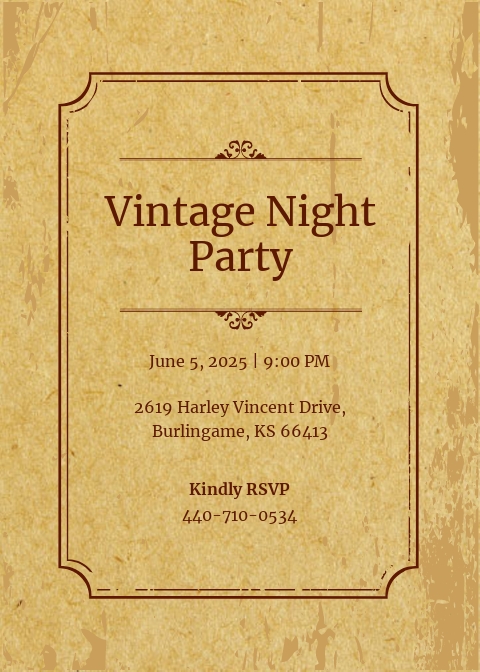 Vintage Party Invitation Template.jpe