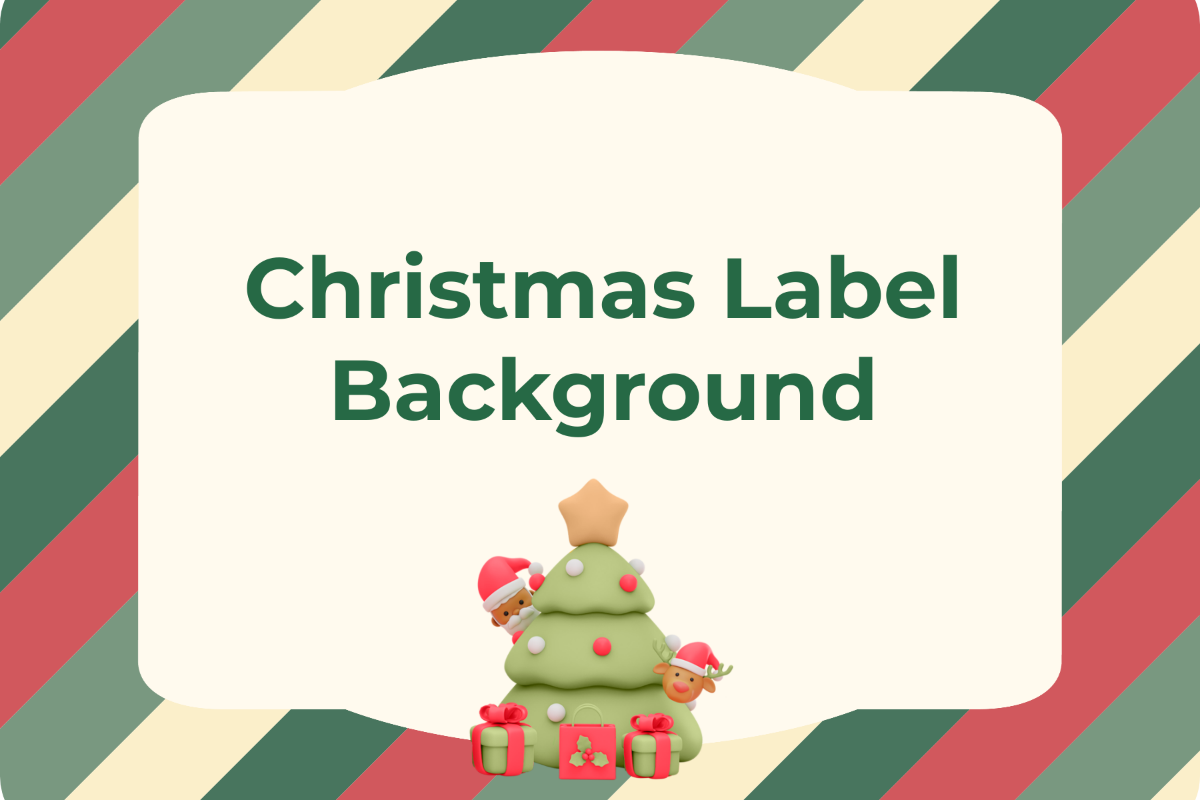 Christmas Label Background Template