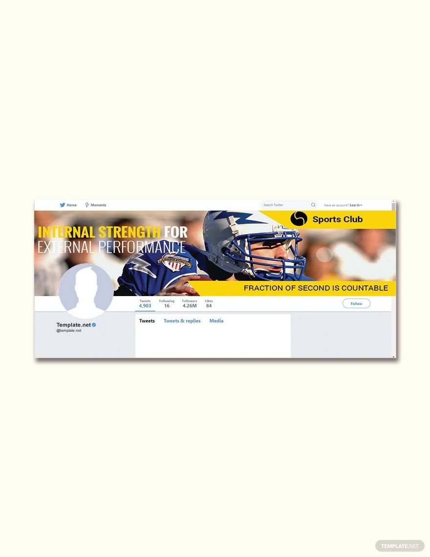 Sports Twitter Cover Template