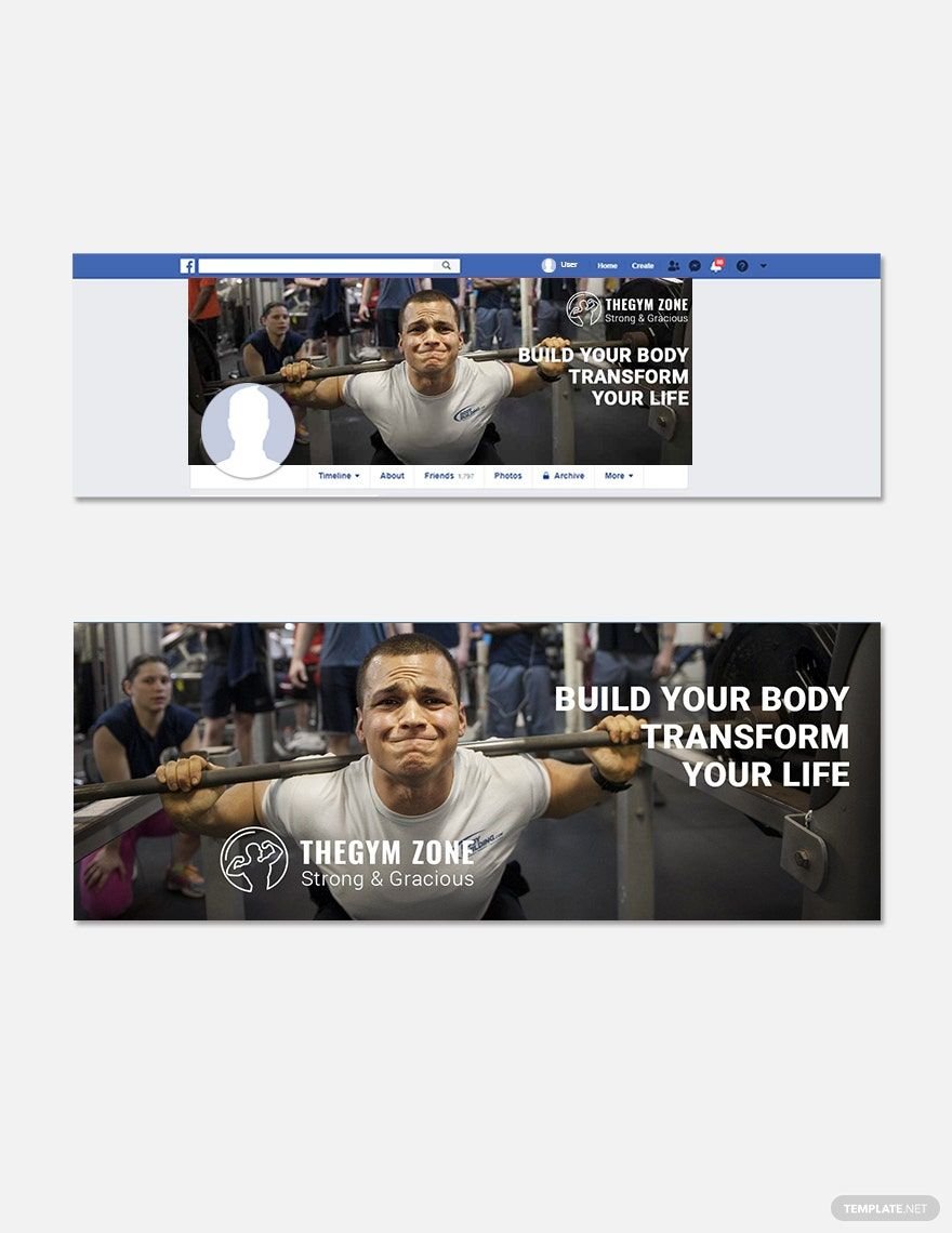 Gym Facebook Cover Template