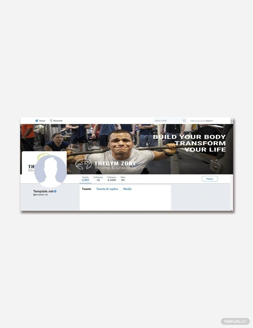 Gym Twitter Cover Template