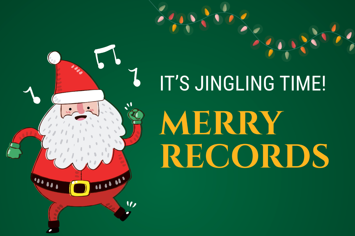 Christmas Record Label Template