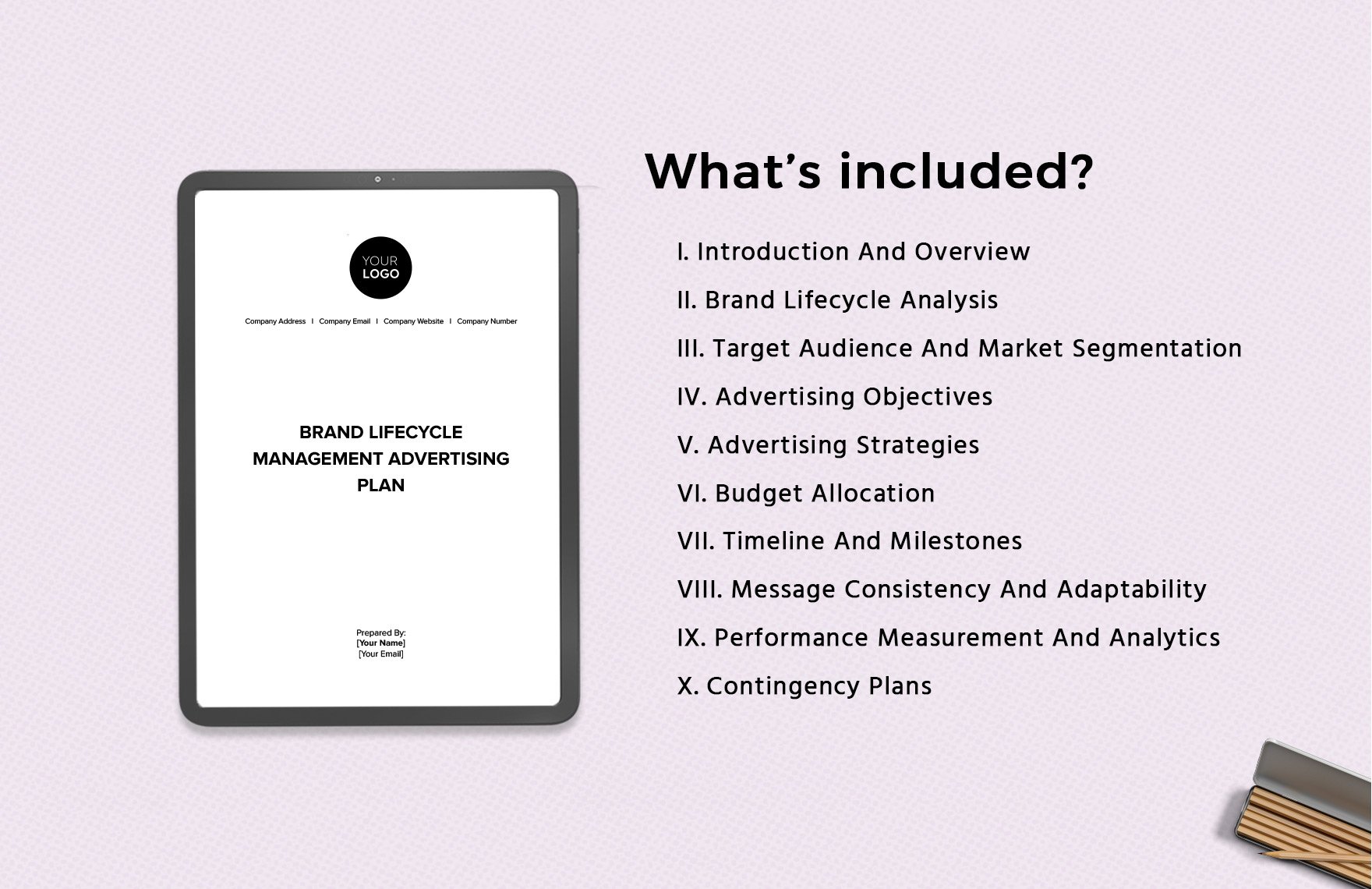 Brand Lifecycle Management Advertising Plan Template