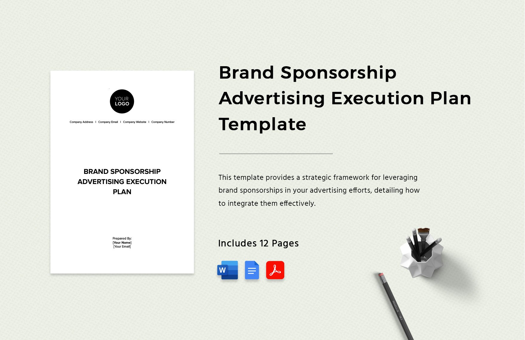 Brand Sponsorship Advertising Execution Plan Template