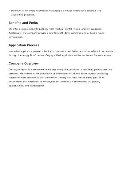 Free Healthcare Accounting Job Description Template to Edit Online