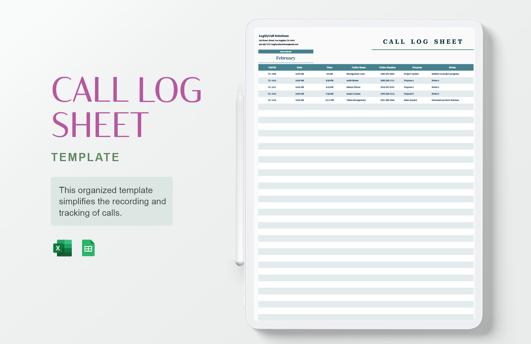 Log Sheet Format Template In Excel Google Sheets Download Template