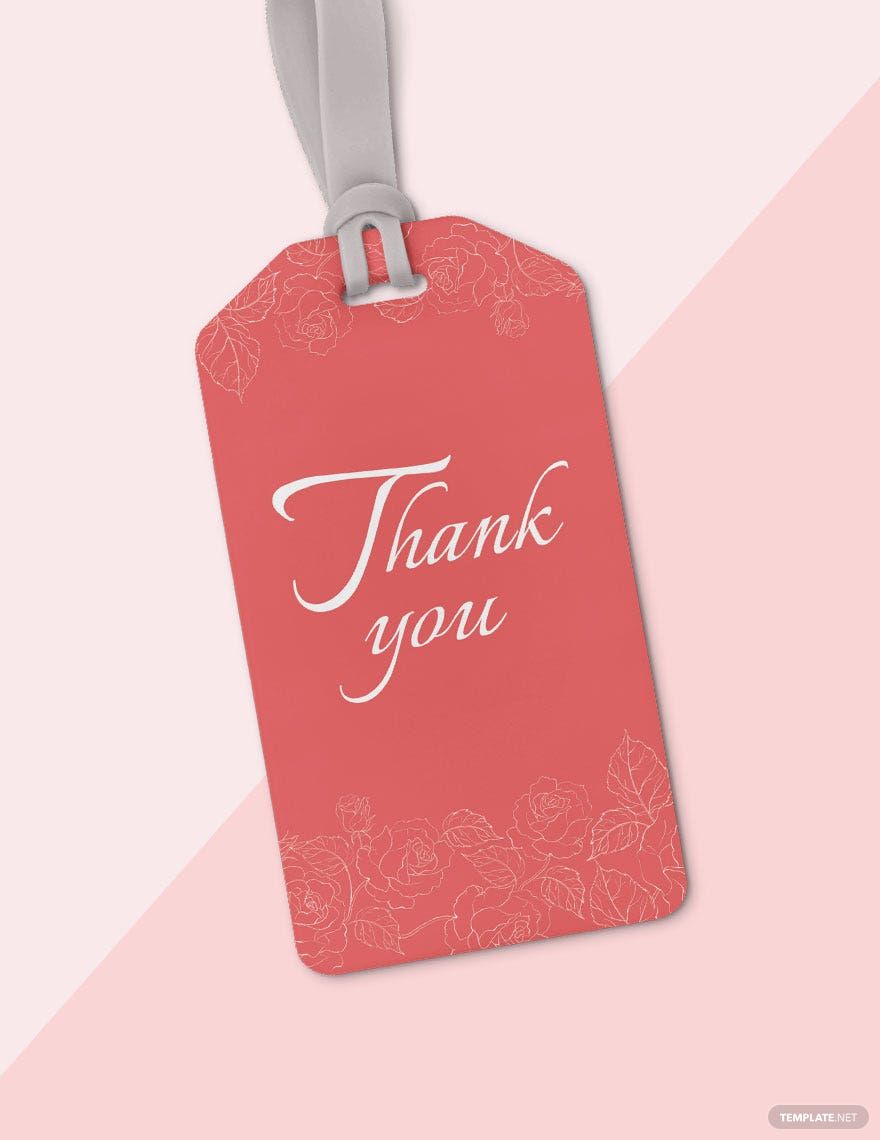 Free Thank You Tag Template