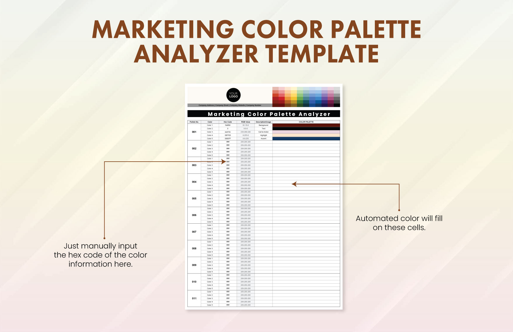 Marketing Color Palette Analyzer Template