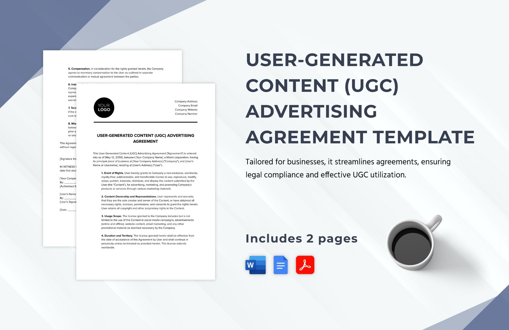 User-Generated Content (UGC) Advertising Agreement Template