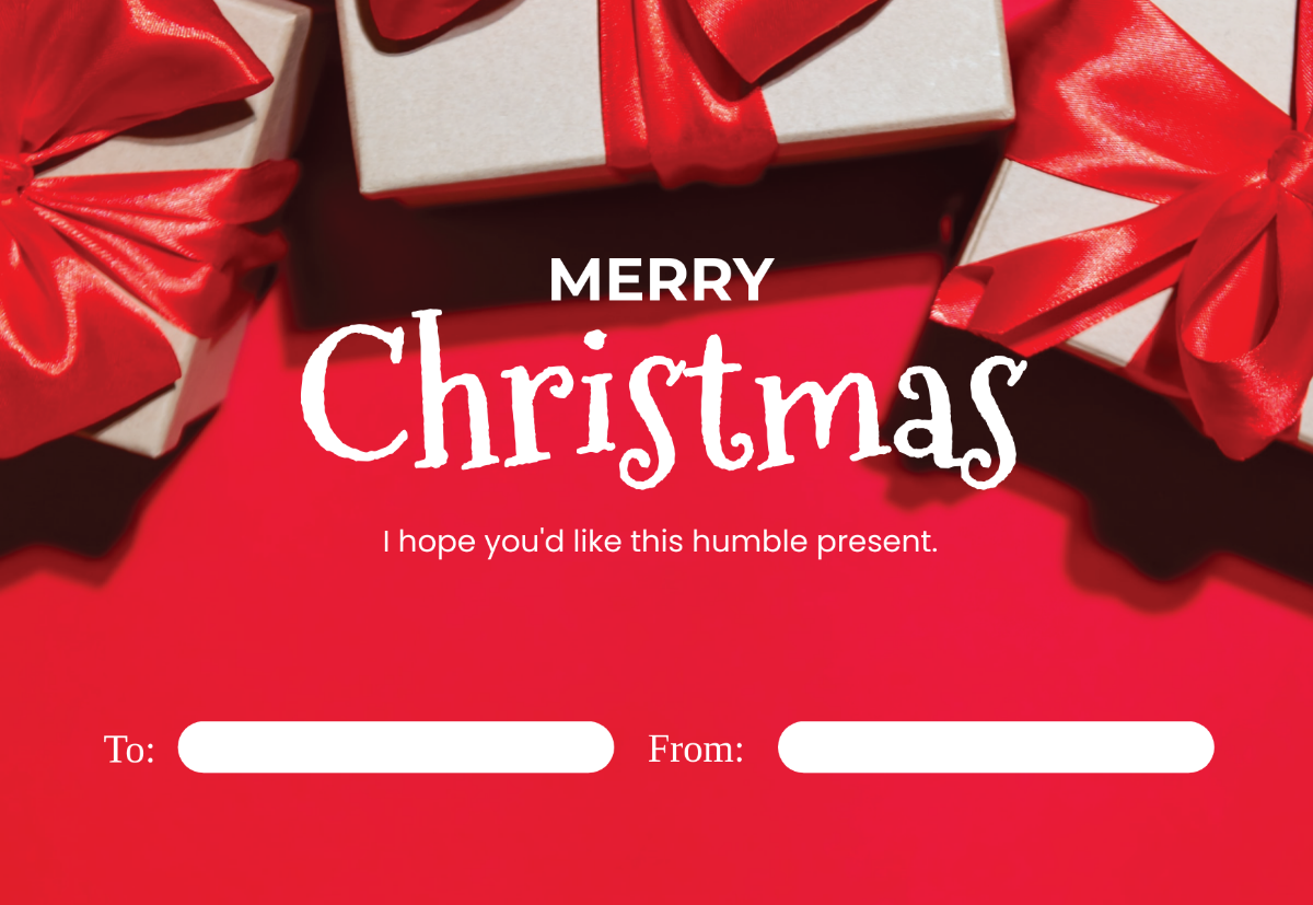 Gift Christmas Note Template