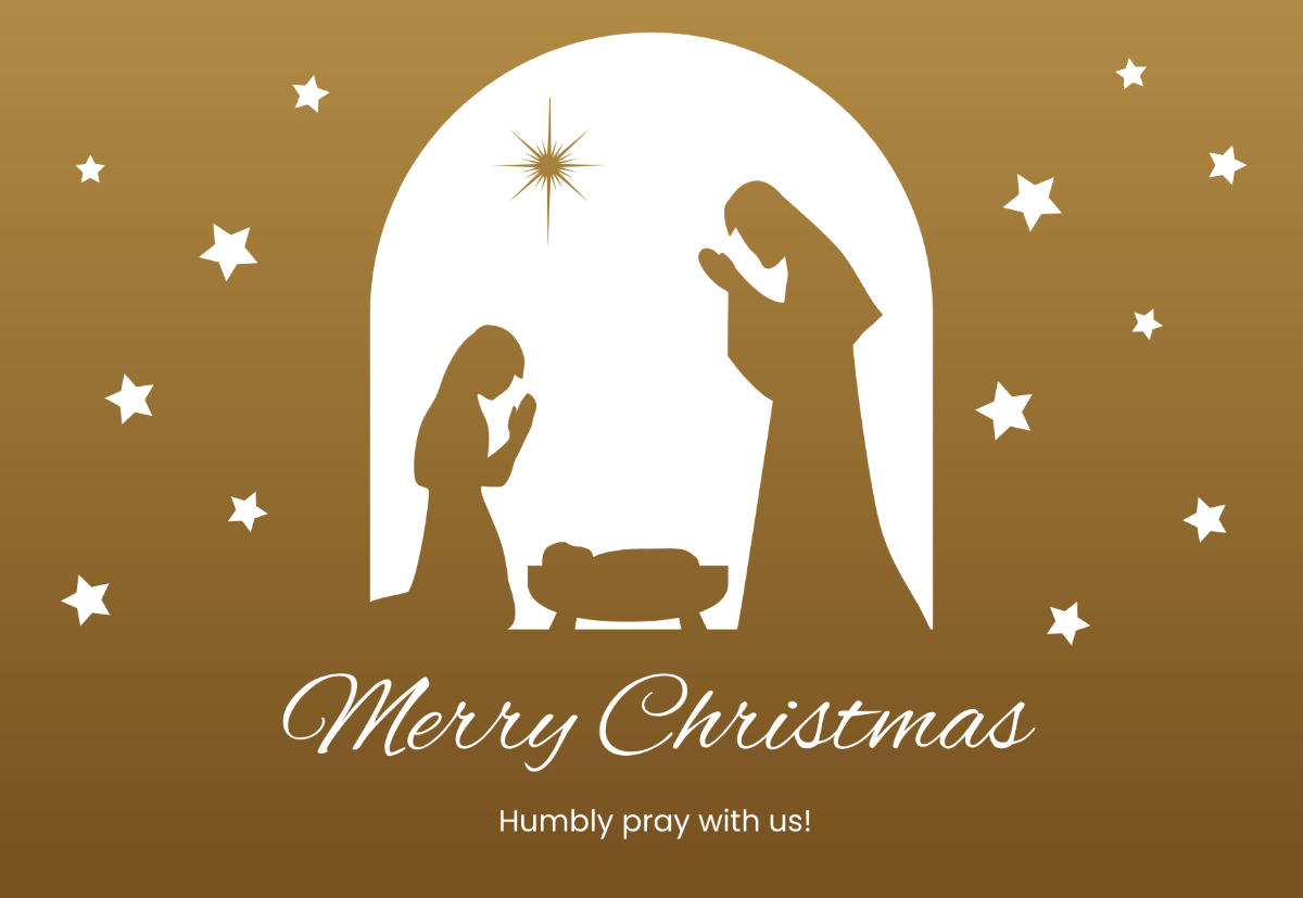 Religious Christmas Note Template