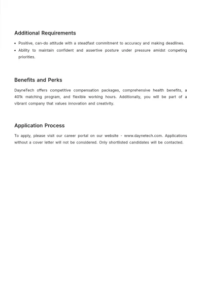 Free Business Analyst Accounting Job Description Template to Edit Online