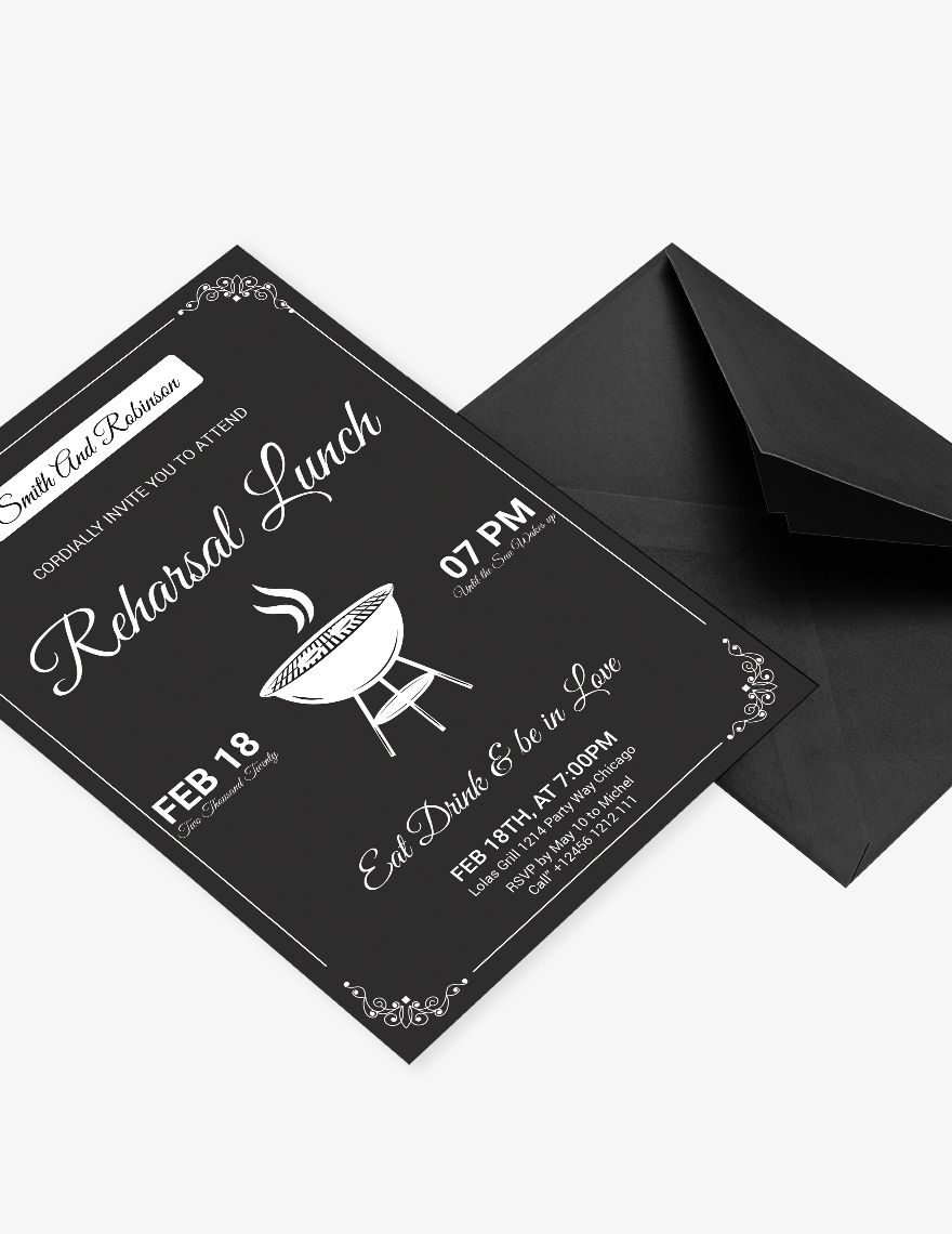 Vintage Lunch Invitation Template