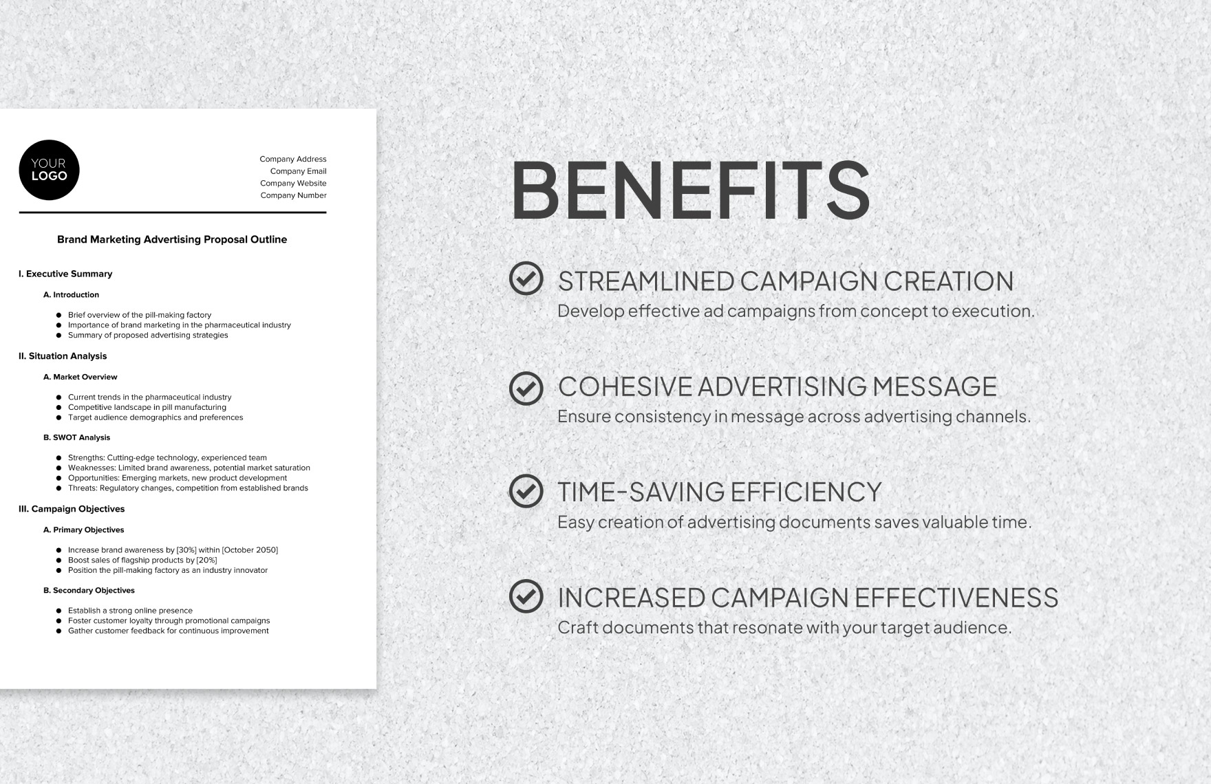 Brand Marketing Advertising Proposal Outline Template