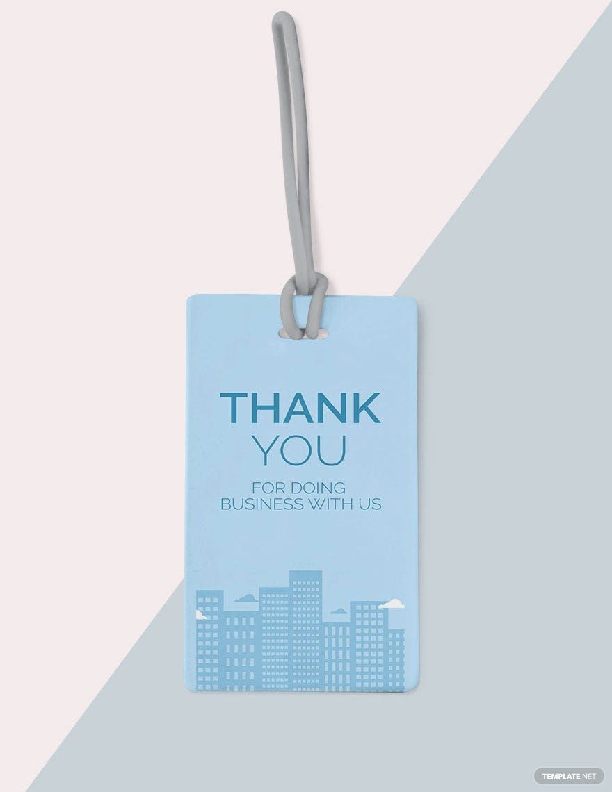 Thank You for Business Tag Template