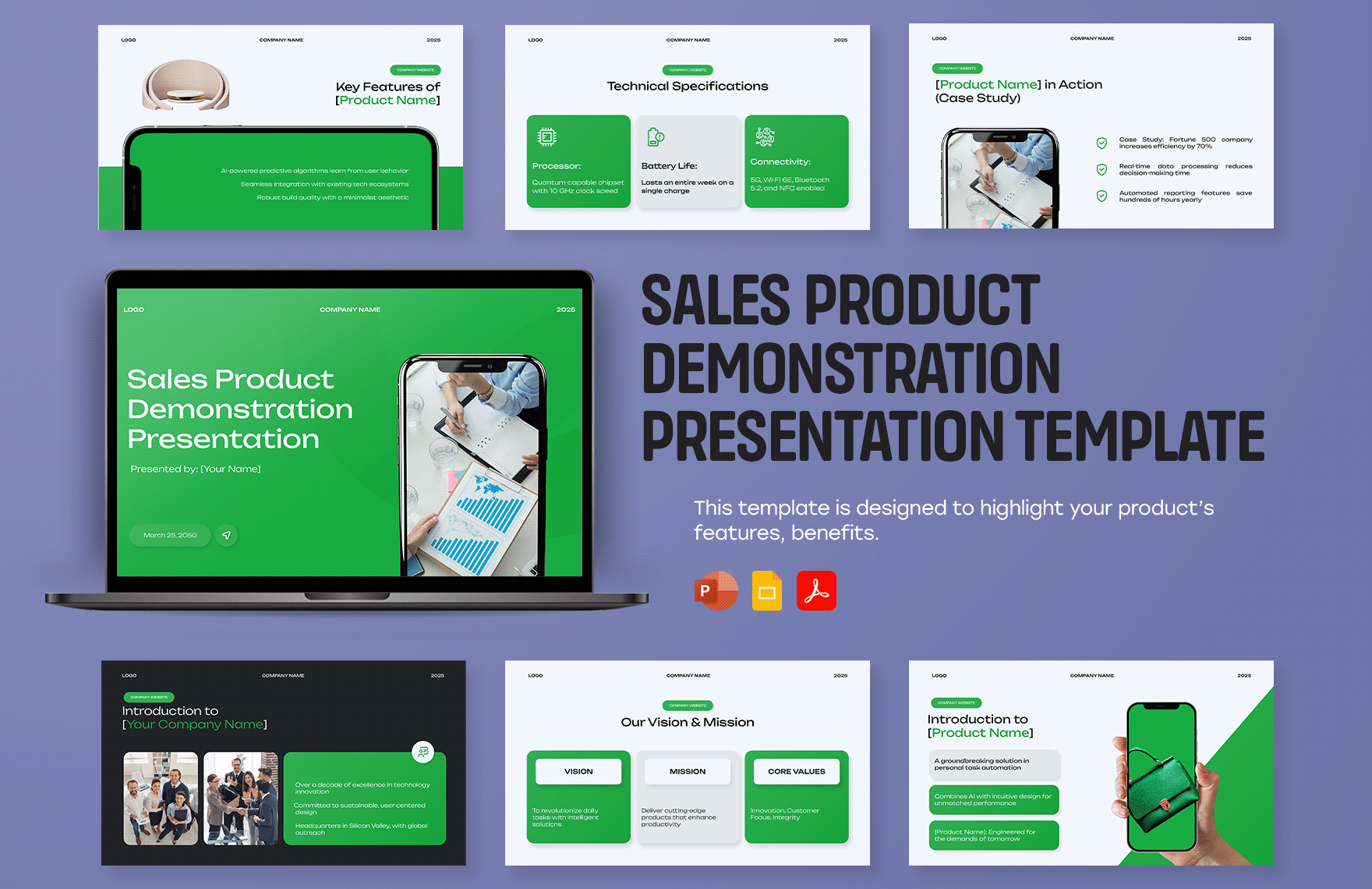 Sales Product Demonstration Presentation Template