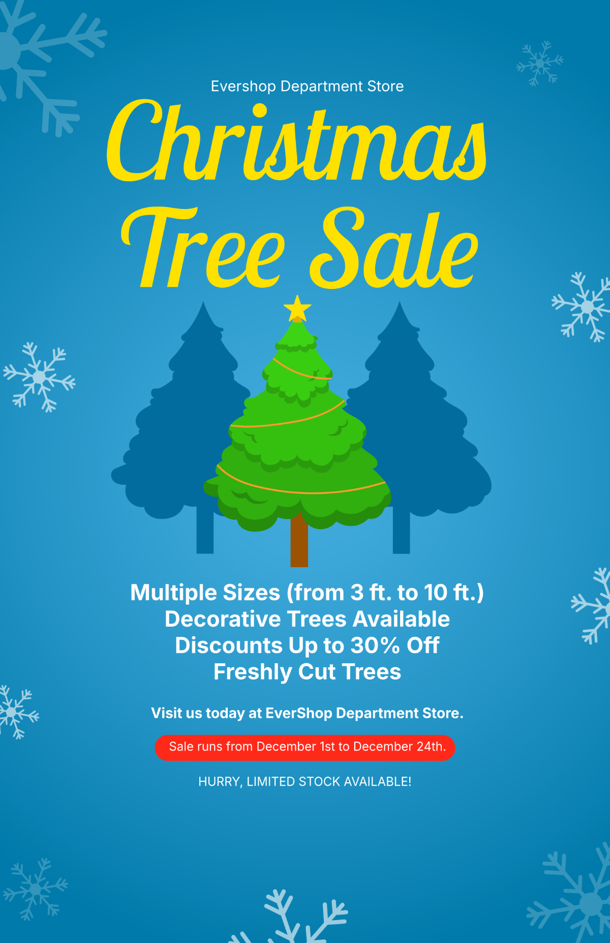 Christmas Tree Sale Template - Edit Online & Download