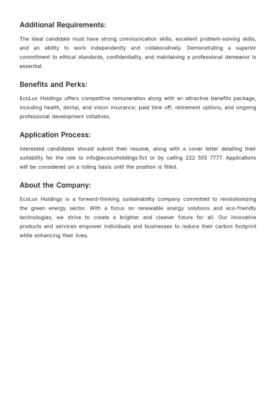 Free Finance General Accounting Job Description Template to Edit Online