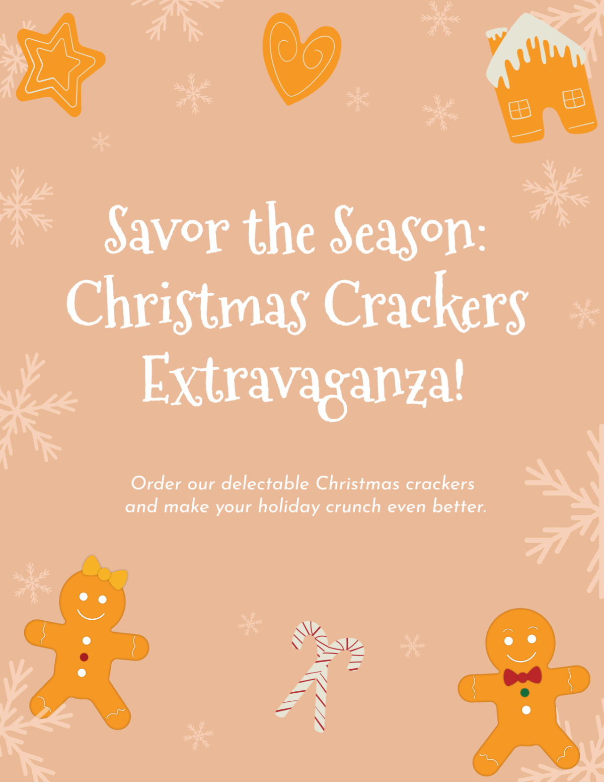 Christmas Crackers Sale Flyer Template