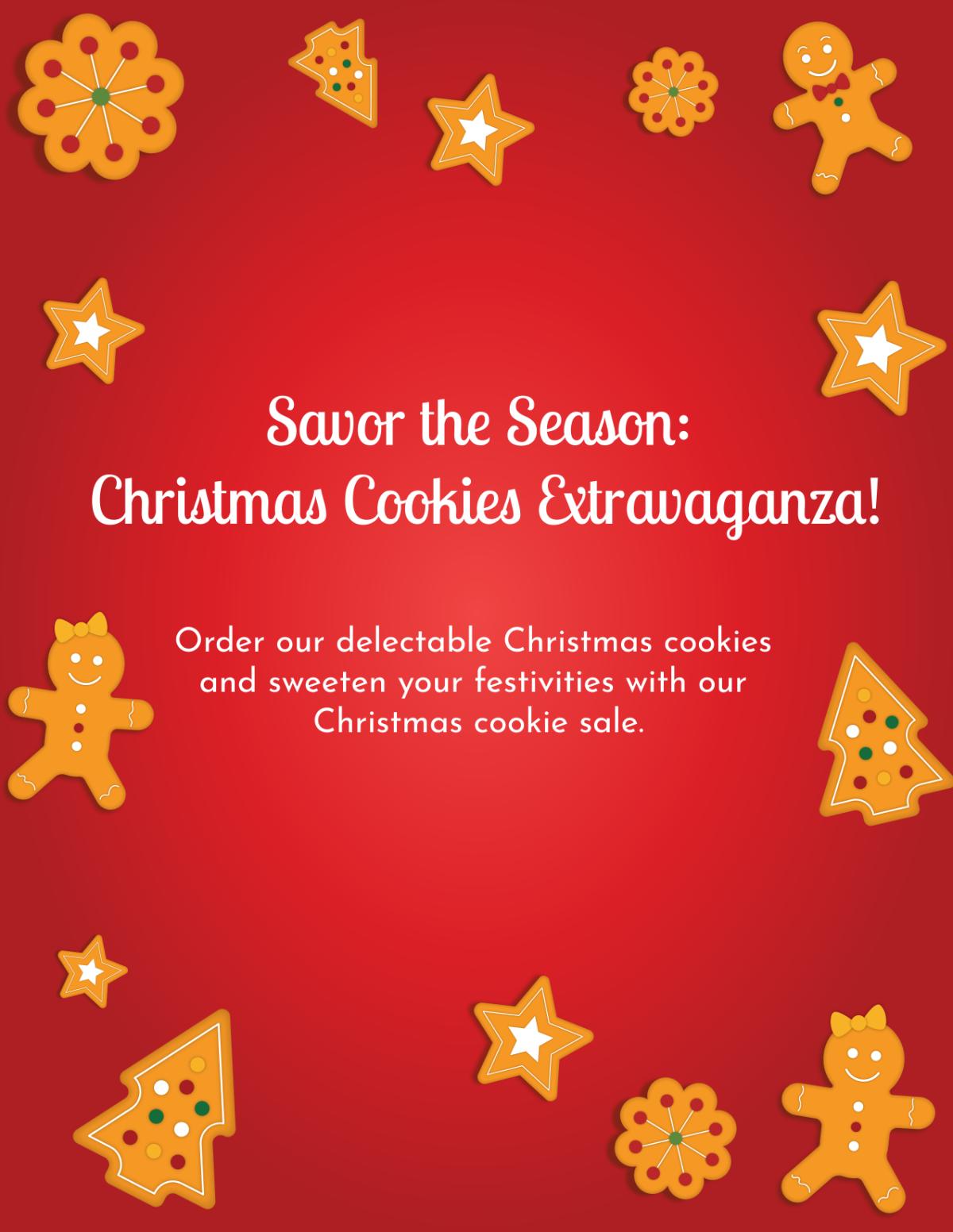 Christmas Cookies for Sale Template