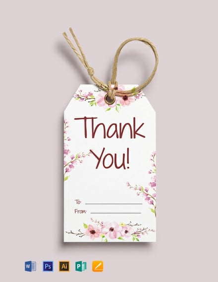 13 Free Thank You Tag Templates Word Doc Psd Indesign