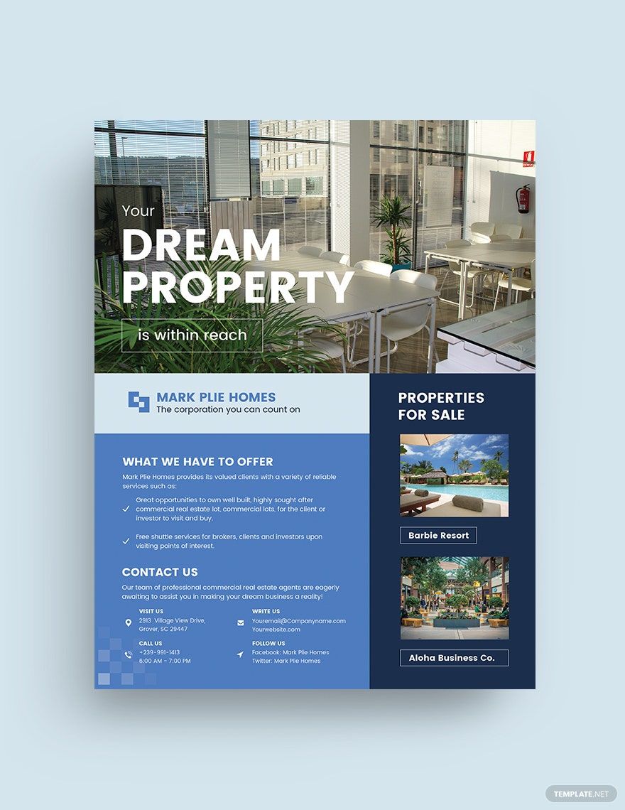 Commercial Real Estate Agent/Agency Flyer Template
