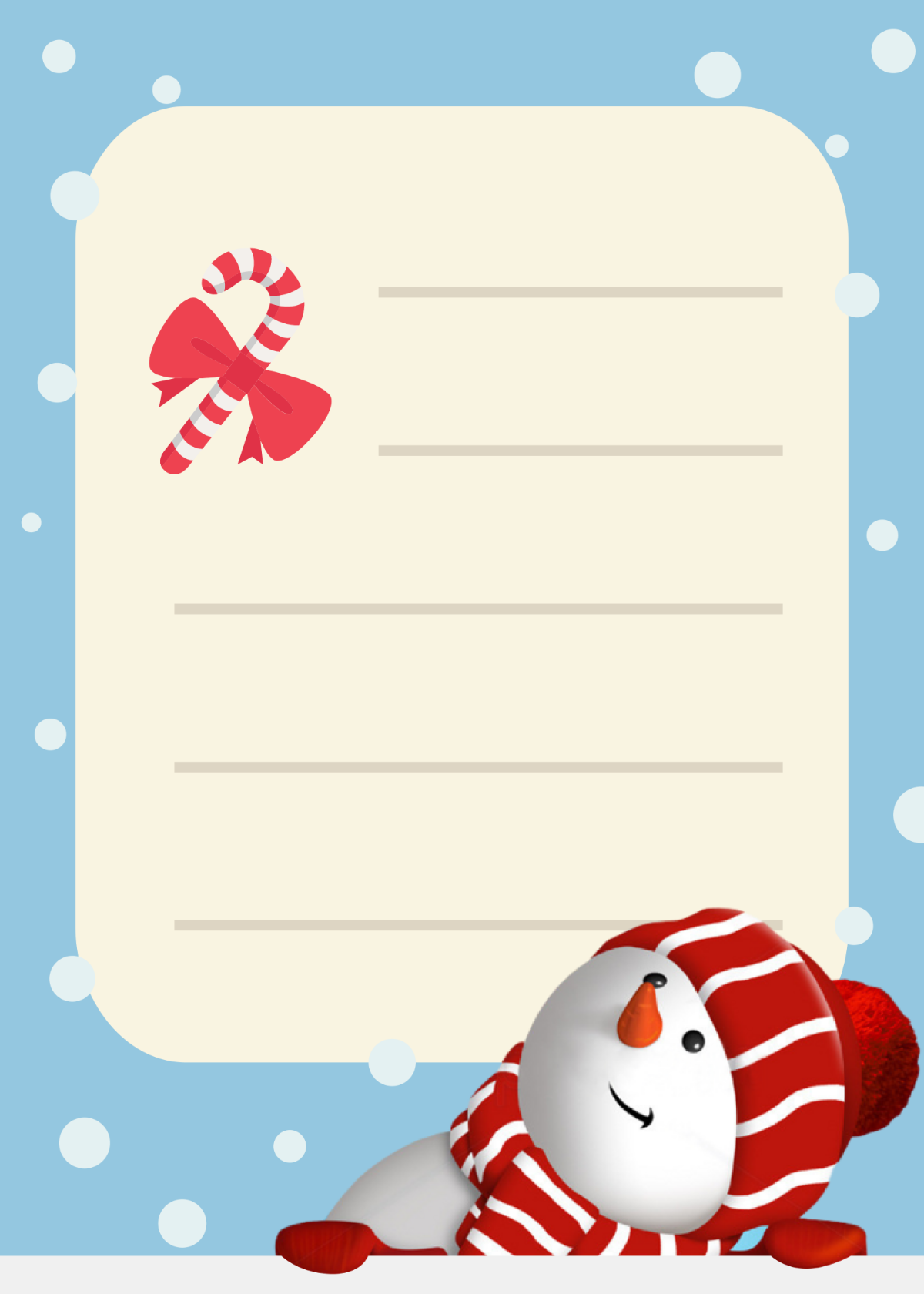 Free Blank Christmas Wishes Template