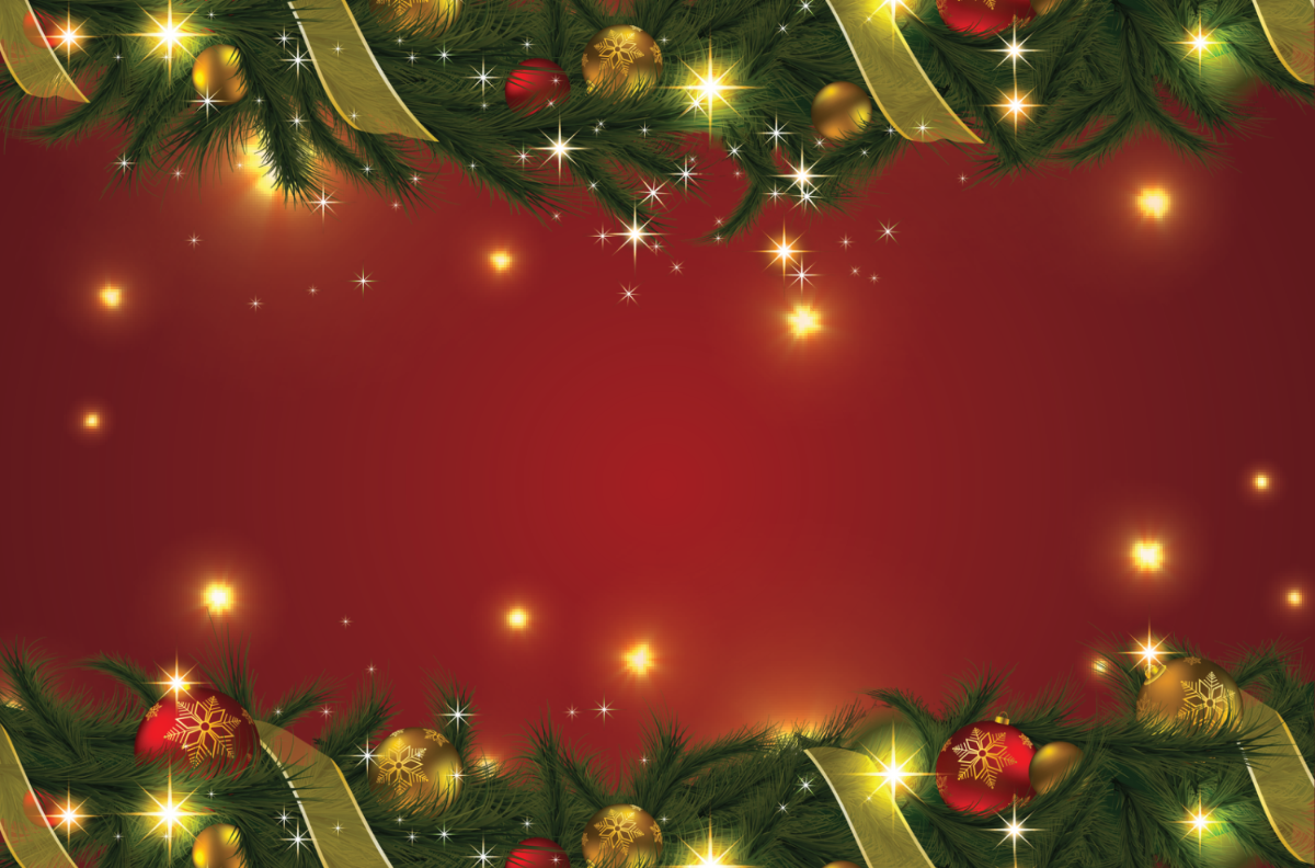 Blank Red Christmas Banner Template
