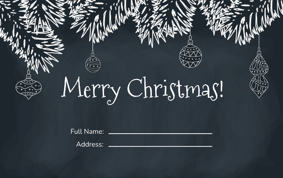 Blank Christmas Name Tags