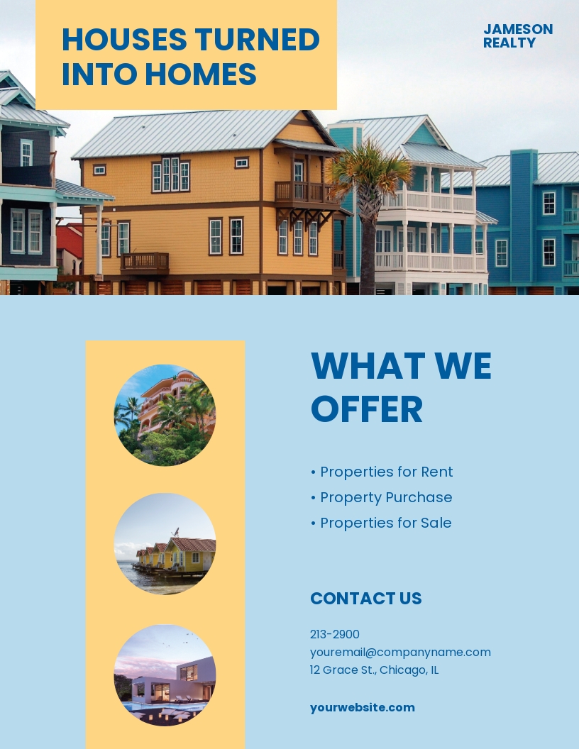 Family Vacation Rental Flyer Template - Illustrator, InDesign Pertaining To House Rental Flyer Template