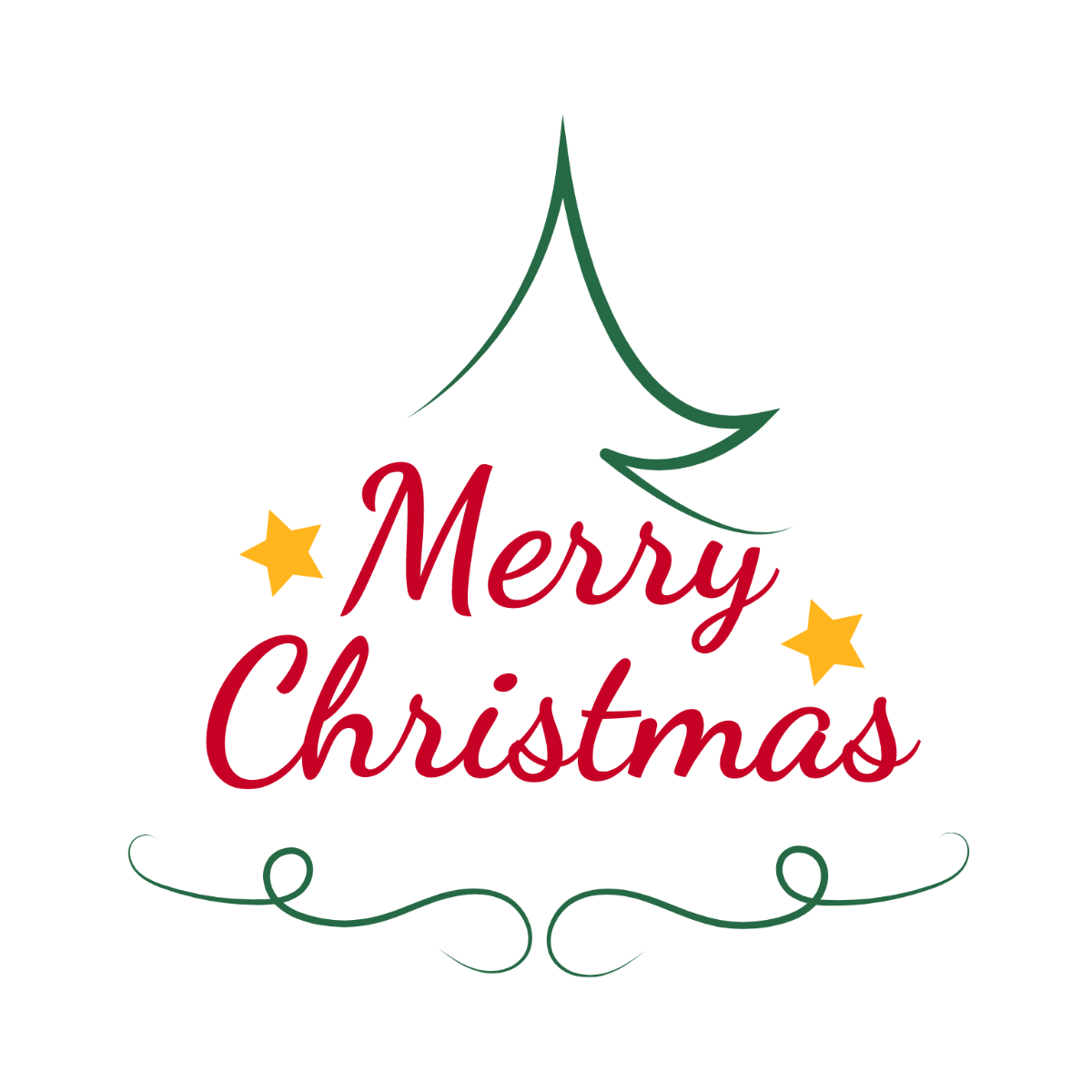 Free Merry Christmas Clip Art Template