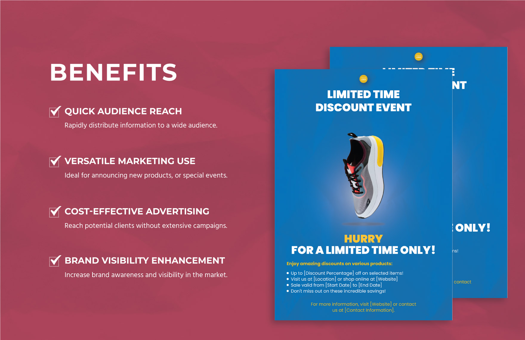 Sales Limited Time Discount Flyer Template