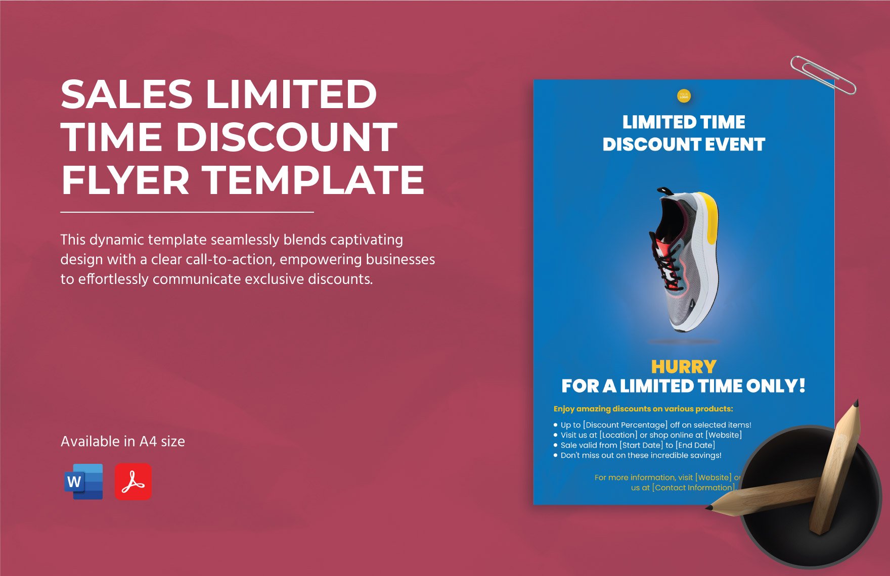 Sales Limited Time Discount Flyer Template