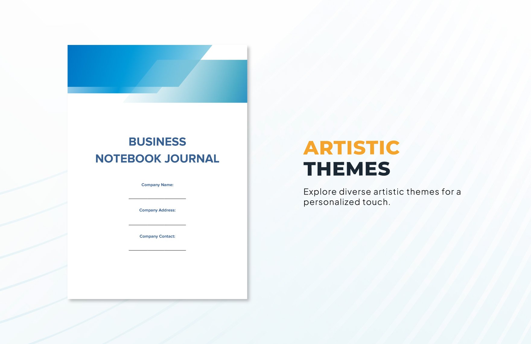 Business Notebook Journals Template