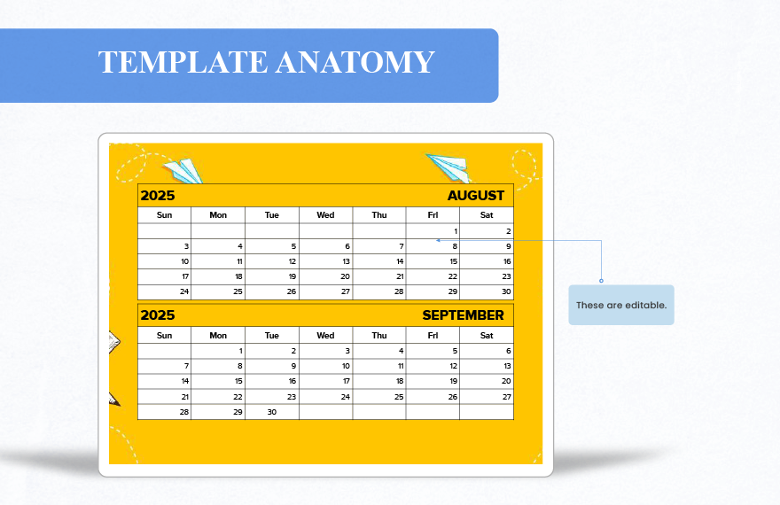 Calendar 2025-26 School Year Template