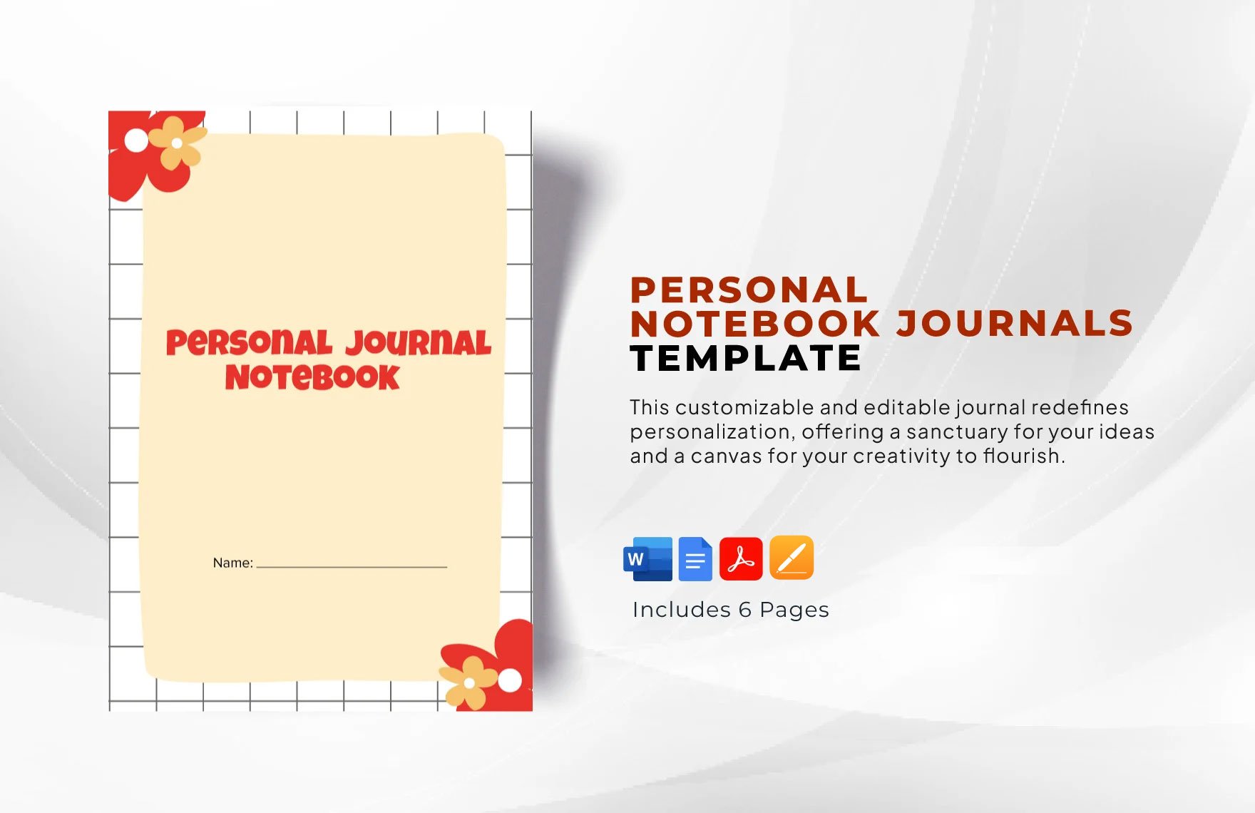 Personal Notebook Journals Template