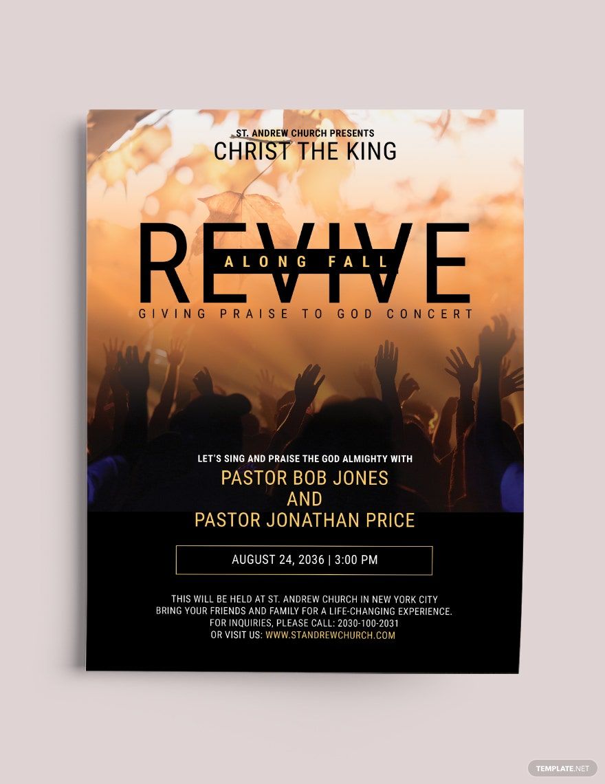 Revive Fall Church Flyer Template