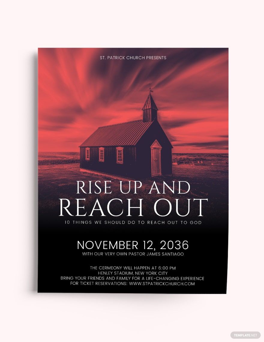 Rise Up Church Flyer Template