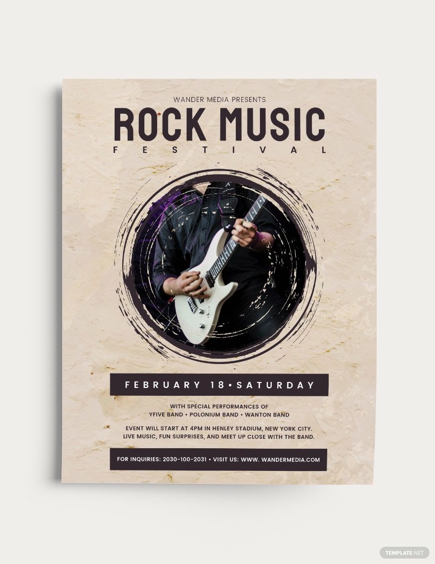 Rock Festival Music Flyer Template
