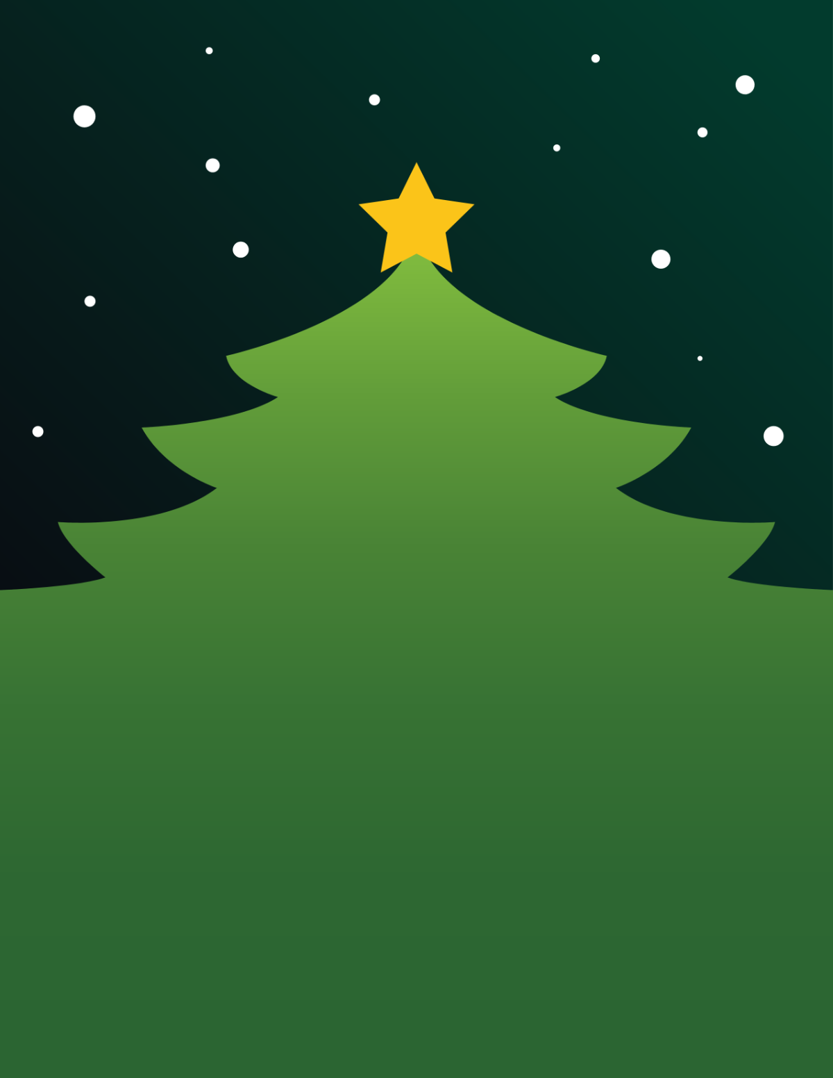 Blank Christmas Tree Flyer Template