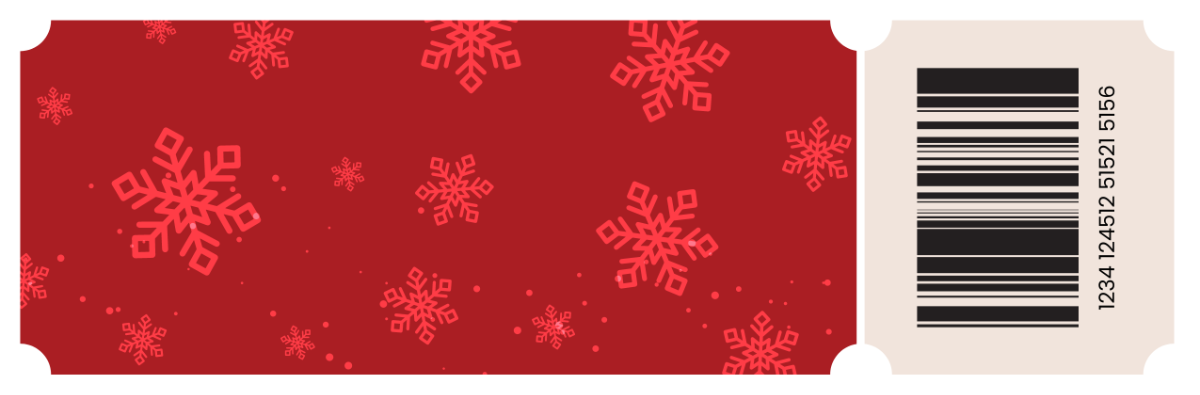 Free Blank Christmas Ticket Template