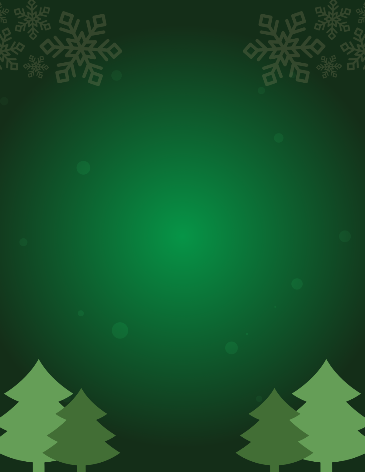 Blank Green Christmas Flyer Template