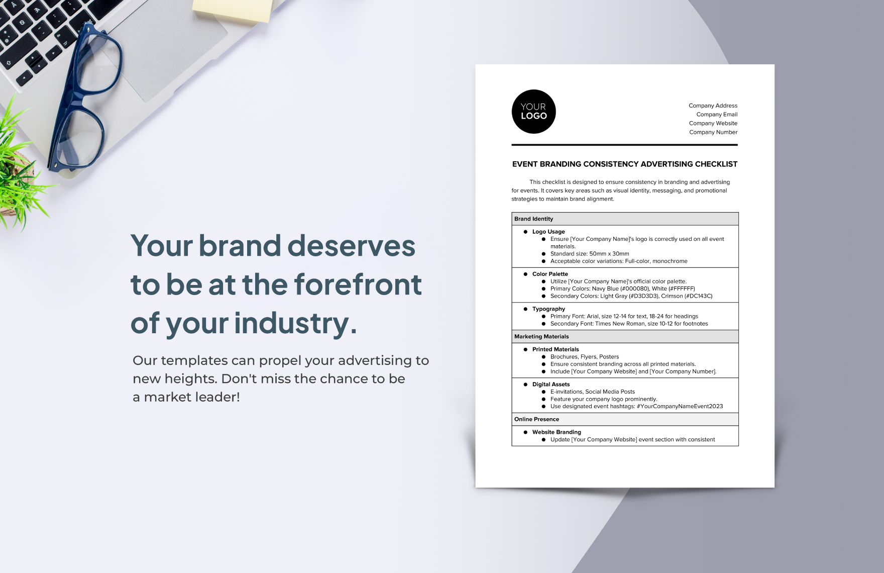 Event Branding Consistency Advertising Checklist Template